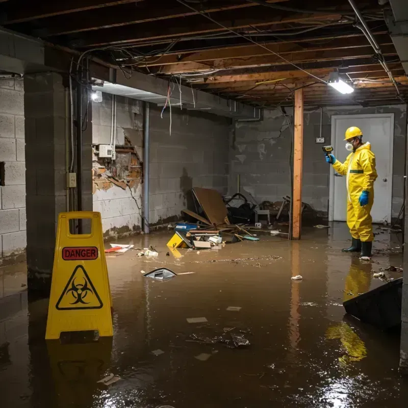 Flooded Basement Electrical Hazard in Union, KY Property