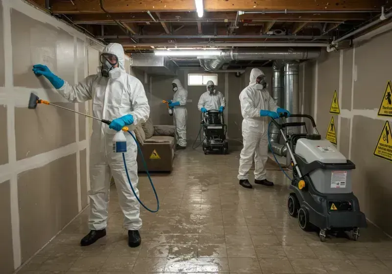 Basement Moisture Removal and Structural Drying process in Union, KY